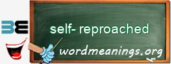 WordMeaning blackboard for self-reproached